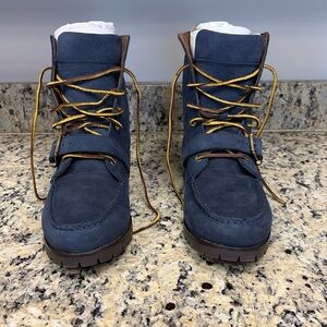 Ranger-Bo-CSL navy blue suede ankle boots size 11.5 never been worn.